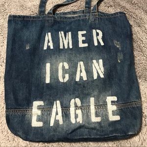 American Eagle Denim Tote Bag